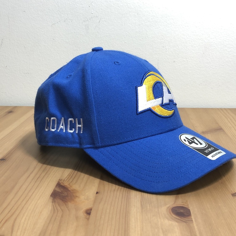 Los Angeles Rams 47 MVP Adjustable Coach Hat Cap Blue Yellow White Football NFL